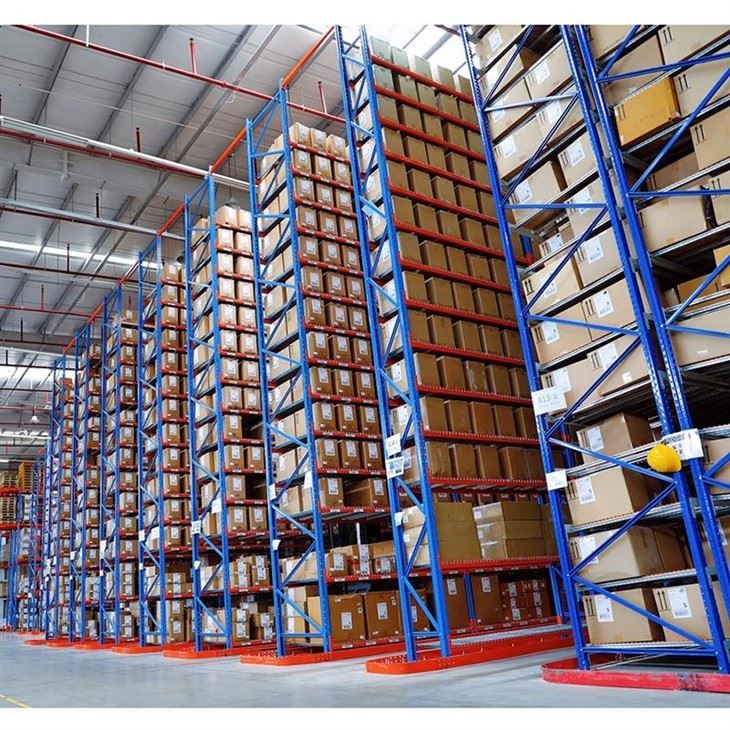 Narrow Aisle Rack High Capacity Utilisation Warehouse Pallet Storage Racks VNA Racking System